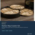 Harbor Map Coaster Set