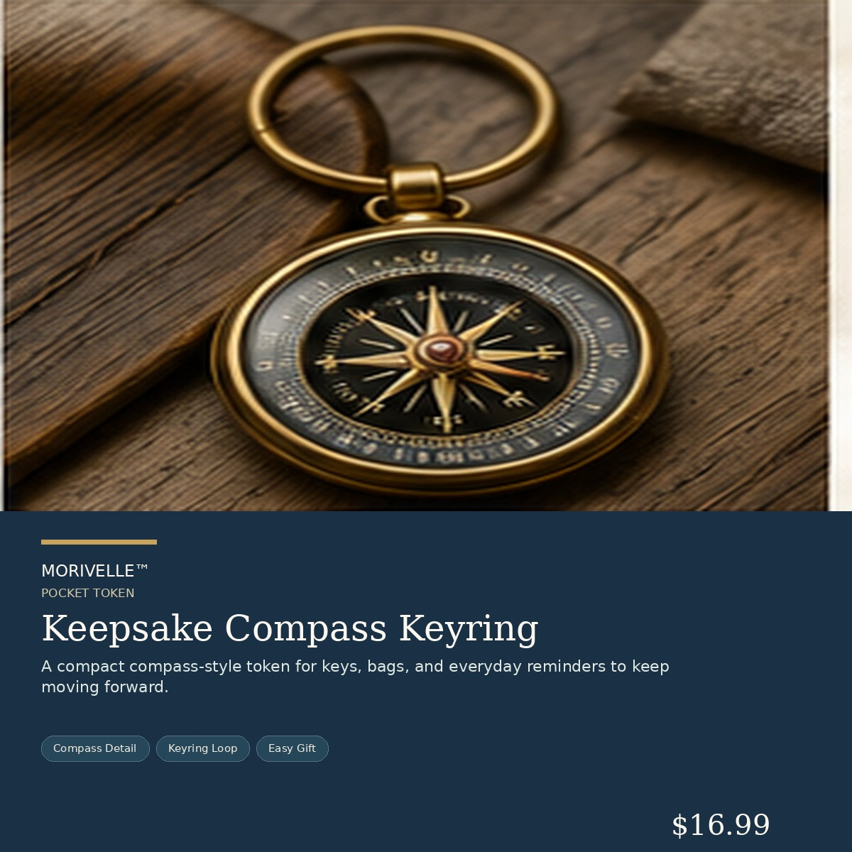 Keepsake Compass Keyring